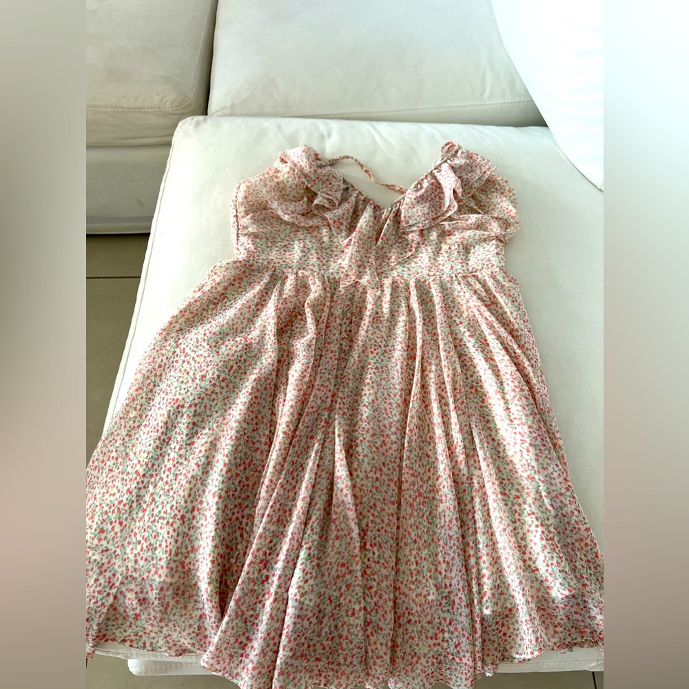 Floral open back dress